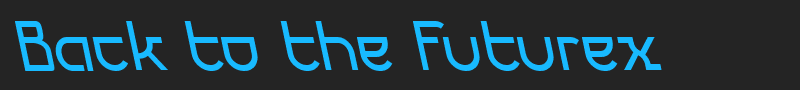 Back to the Futurex font